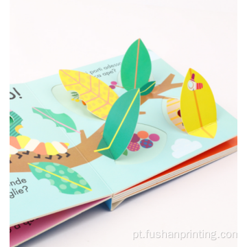 Livro de papelão personalizado de cor completo para crianças